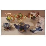 J - LOT OF COLLECTIBLE TEAPOTS (R68)