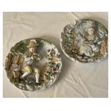 J - PAIR OF COLLECTIBLE BAS-RELIEF PLATES (L35)