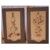 J - TWO PIECES VINTAGE NEEDLEWORK 9X16'EA (M16)