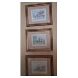 J - THREE PIECES FRAMED ART 16X13' (R29)