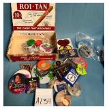 80 - VINTAGE PINS BUTTONS COLLECTIBLE LOT