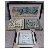 80 - INSPIRATIONAL WALL ART DECOR SET