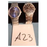 80 - ARMITRON DIAMOND ACCENT WATCH PAIR