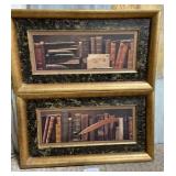 80 - FRAMED LIBRARY THEME WALL ART