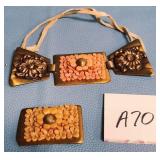 80 - VINTAGE FLORAL METAL BELT BUCKLES