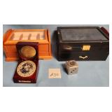 80 - WATCH BOXES CLOCK AND STORAGE LOT