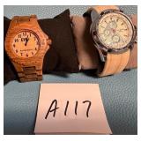 80 - WOOD AND SPORT WATCH SET