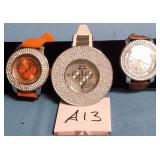 80 - BLING CRYSTAL WATCHES TRIO SET