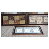 80 - INSPIRATIONAL FRAMED WALL ART SET