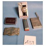 80 - VINTAGE ACCESSORIES LIGHTERS WATCH SET