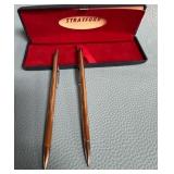 80 - STRATFORD GOLD TONE PEN SET