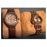 80 - LADIES RHINESTONE FASHION WATCHES PAIR