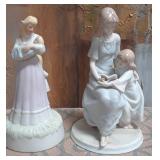80 - ELEGANT PORCELAIN MOTHER CHILD FIGURINES
