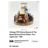 N - VINTAGE DISNEY BEAUTY & THE BEAST SNOWGLOBE