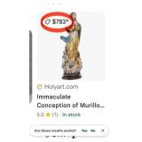 N - ASSUMPTION OF THE VIRGIN MARY STATUETTE 25"T