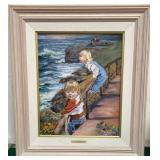 N - V. PARKHURST "WHALE WATCH" ART FRAMED (F13)