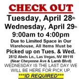 AUCTION PICK UP DAYS & HOURS