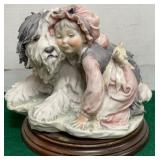 N - GIUSEPPE ARMANI "GIRL WITH SHEEP DOG" FIGURINE