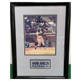 N - HANK AARON PHOTO/ PLAQUE WITH COA (T380)