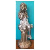 N1 - SCULPTURE OF YOUNG GIRL WITH PEDESTAL (L76)
