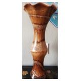 N1 - HAND MADE POLISH ART GLASS VASE 22"T (L237)