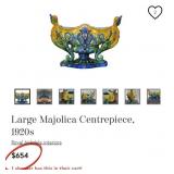 N1 - VINTAGE MAJOLICA PLANTER CENTERPIECE (L340)