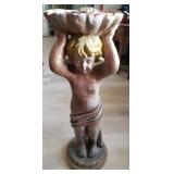 N1 - CHERUB PEDESTAL STAND WITH TRINKETS 34"T