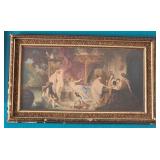 N1 - VINTAGE ART PRINT FRAMED 28X45" (L216)