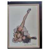 N1 - OLIVIA SIGNED ART FRAMED 28X21" (K70)