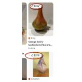 N1 - ART GLASS VASE 12'T (L335)