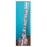 N1 - 23"T BUDVASE WITH GLASS PEBBLES (L64)