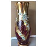 N1 - VINTAGE BOHEMIAN RUBY RED ART GLASS VASE
