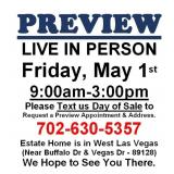 PREVIEW LIVE IN PERSON - Friday, May 1st