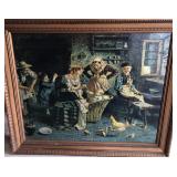 N1 - VINTAGE ZAMPIGHI ART PRINT FRAMED 34X29" (L32