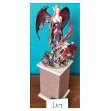 N1 - RED FAIRY DRAGON FIGURINE WITH STAND (L47)
