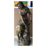 N1 - STATUETTE OF YOUNG GIRL 27"T (K107)