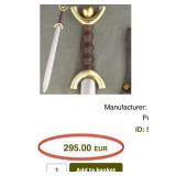 N1 - COLLECTIBLE SWORD WITH LEATHER SHEATH (R32)