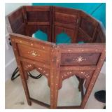 N1 - VINTAGE WOODEN INLAY TABLE BASE (L41)