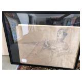 N1 - ARTIST SIGNED ANTHONY ORIGINAL SKETCH FRAMED
