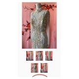 N1 - TWO VINTAGE BEADED EVENING DRESSES (G1)