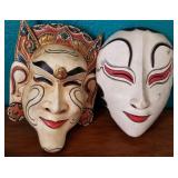 N1 - TWO INDONESIAN WOODEN MASKS (L91)