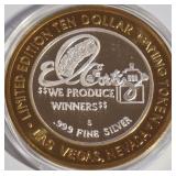 EL CORTEZ - $10 .999 FINE SILVER TOKEN (B38)