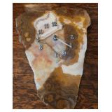 J4 - BEAUTIFUL CARVED STONE CLOCK