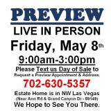 PREVIEW LIVE IN PERSON - Friday, May 8th