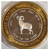 CALIFORNIA - $10 .999 SILVER TOKEN (B30)
