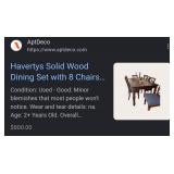 J4 - WOOD DINING TABLE WITH CHAIRS