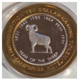 CALIFORNIA - $10 .999 SILVER TOKEN (B35)