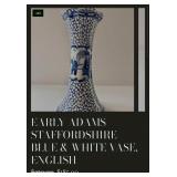 J4 - BLUE WHITE CERAMIC VASE PAIR