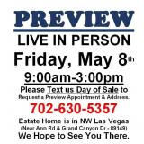 PREVIEW LIVE IN PERSON - Friday, May 8th