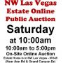 Sat.@10am - Northwest Las Vegas Estate Online Auction - 5/9